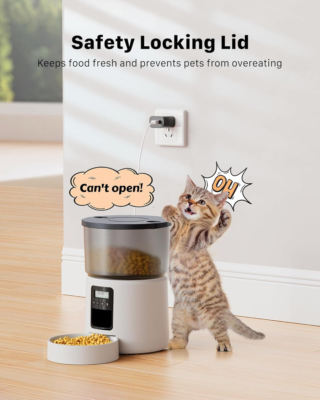 Distributeur Croquettes Chat avec Minuterie Programmable