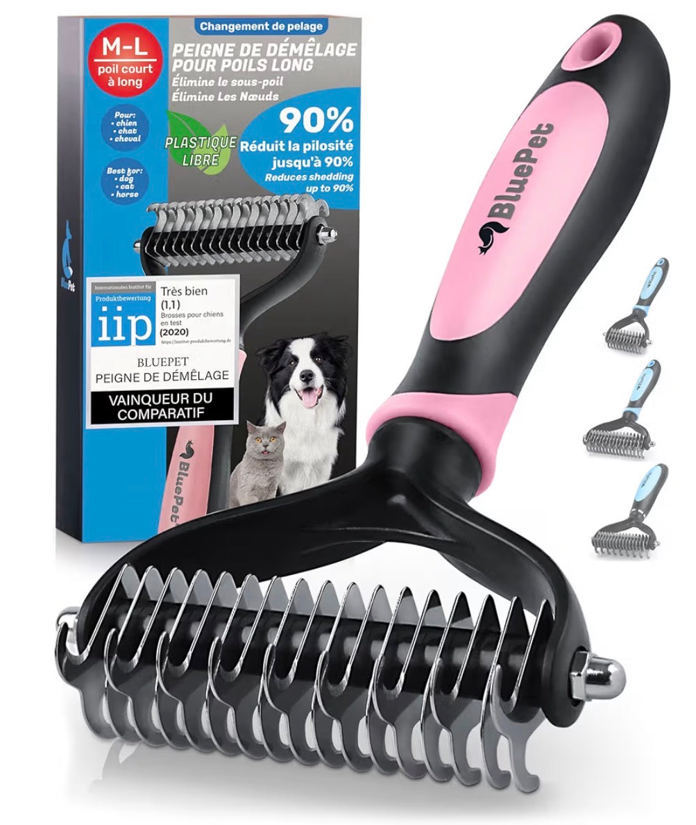 Râteau de toilettage pour chien et chat