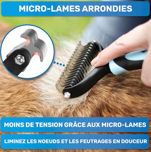 Râteau de toilettage pour chien et chat